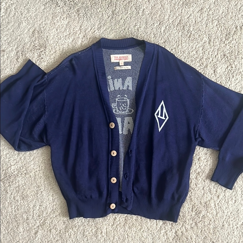 Kids Navy Blue Cardigan